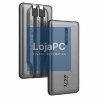Universal External Battery Power Bank 10,000 mAh + PD 22.5W (2 connections) Grey — imagem 1
