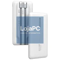 Universal External Battery Power Bank 10,000 mAh + PD 22.5W (2 connections) White — imagem 1