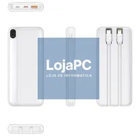 Universal External Battery Power Bank 10.000 mAh (Type-C / Lightning) COOL Grip White — imagem 4