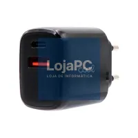 Universal Fast Charger (PD) Network Charger Dual Type-C / USB COOL (20W) Black — imagem 2