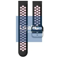 Universal Strap 20mm Amazfit Bip / GTS / Bip Lite / Huawei / Samsung / COOL Rubber Black-Pink — imagem 1