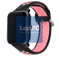 Universal Strap 20mm Amazfit Bip / GTS / Bip Lite / Huawei / Samsung / COOL Rubber Black-Pink — imagem 2
