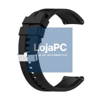 Universal Strap 22mm Amazfit GTR / Stratos / Huawei / Samsung / COOL Rubber Black — imagem 1
