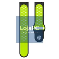 Universal Strap 22mm Amazfit GTR / Stratos / Huawei / Samsung / COOL Rubber Black-Green — imagem 3