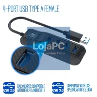 EWENT EW1138 Hub 4 Portas USB 3.1 Gen1 (USB 3.0) — imagem 2