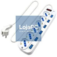 EWENT EW3932-5m Extensão 6 Tomadas / 6 interruptor 5m — imagem 1