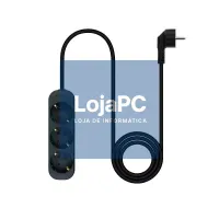 Nanocable Extensão eléctrica 3 Tomadas 1.4 m Preto — imagem 2