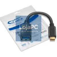 Nanocable Cabo USB 3.1 Gen1 3A, USB-C/M-A/F, 15cm — imagem 2