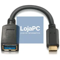 Nanocable Cabo USB 3.1 Gen1 3A, USB-C/M-A/F, 15cm — imagem 1