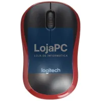 Logitech Rato sem fios M185 Vermelho — imagem 3