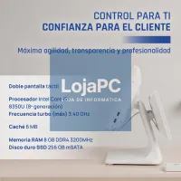 iggual TPV dual 15,6+11,6 i5 8350U 8+256G W11 Blan — imagem 2