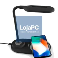 Lámpara LED + Base Carga Inalámbrica Qi COOL Negro — imagem 2