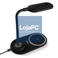 Lámpara LED + Base Carga Inalámbrica Qi COOL Negro — imagem 1