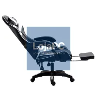 Sillón Gaming Premium COOL Rest Negro-Blanco (Reposapiés) — imagem 3