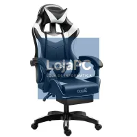 Sillón Gaming Premium COOL Rest Negro-Blanco (Reposapiés) — imagem 1