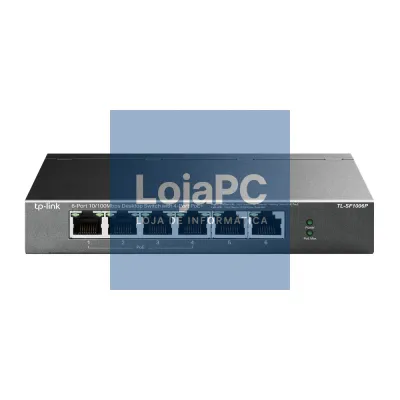 TP-LINK TL-SF1006P 6-Port 10/100 Mbps Steel Desktop Switch with 4-Port PoE+ 67W PoE budget