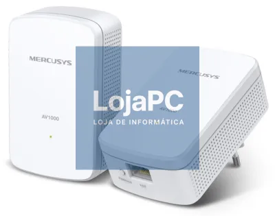 TP-LINK MERCUSYS MP500 AV1000 Powerline Kit: 2x MP500 Powerline adapter 1000 Mbps Broadcom CPU HomePlug AV2 1x Gigabit Port
