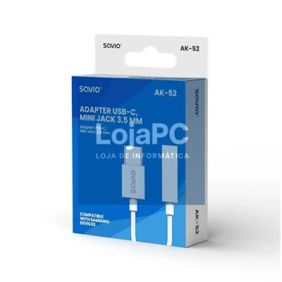 USB(C) ADAPTER - MINI JACK 3.5 MM SAVIO AK-52
