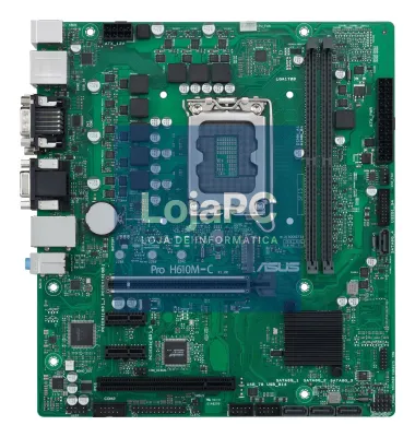 ASUS PRO H610M-C-CSM LGA1700 2xDDR5 1xHDMI 1xDVI 1xDP 1xPCIe 5.0 x16 4xSATA 1xM.2 4xUSB 3.2 mATX MB