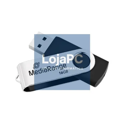 PENDRIVE 16GB USB 2.0 MEDIARANGE SILVER-BLACK
