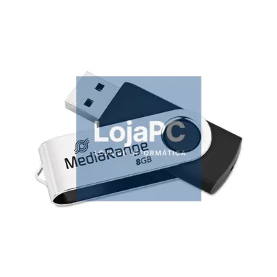 PENDRIVE 8GB USB 2.0 MEDIARANGE SILVER-BLACK