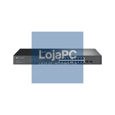 TP-LINK JetStream 18Port Gigabit Smart Switch with 16Port PoE+ 16x Gigabit RJ45 Ports 2x Gigabit SFP Slots 802.3at/af