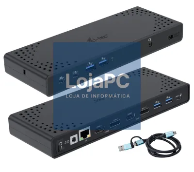 I-TEC USB 3.0/USB-C/Thunderbolt 3 Dualdock 1x5K 2x4K 60Hz 2xDP 2xHDMI 1xGLAN 4xUSB 3.2 2xUSB-C 3.2 Gen.2 1xAudio/Mic Jack PD 100W KL