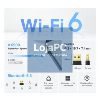 TP-LINK AX900 Nano Dual Band Wi-Fi 6 Bluetooth 5.3 USB Adapter