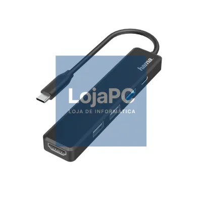 HAMA USB-C MULTIPORT HUB, 5 PORTS, 3 X USB-A, USB-C, HDMI - 200117