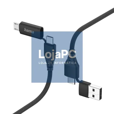 HAMA 4IN1 MULTI-CHARGING CABLE USB-C AND USB-A - USB-C AND MICRO-USB 15 M