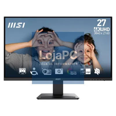 MSI PRO MP273U IPS 27INCH  UHD 60HZ 4MS (GTG) HDR READY, 2XHDMI, DP, BLACK 3Y