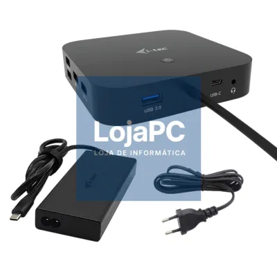 I-TEC DOCKING STATIONUSB-C HDMI 2X DISPLAYPORT ATÉ 100W + CARREGADOR 112 W