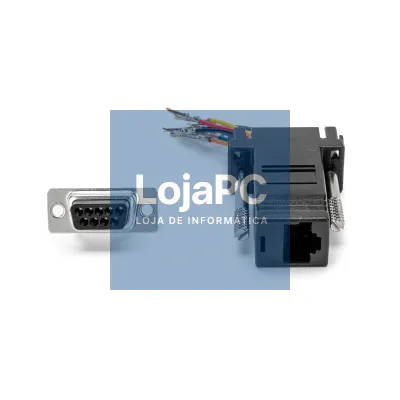 Adaptador RJ45 F/DB9 F Cinza