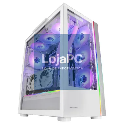 MARS GAMING MC-ULTRA XXL PREMIUM CUSTOM E-ATX CASE, ARGB DUAL STRIPES, DUAL VERTICAL CHAMBER, WHITE
