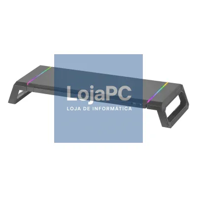 MARS GAMING MGS-ONE MONITOR STAND, RGB CHROMA, FRONT USB, PHONE & TABLET HOLDER, BLACK