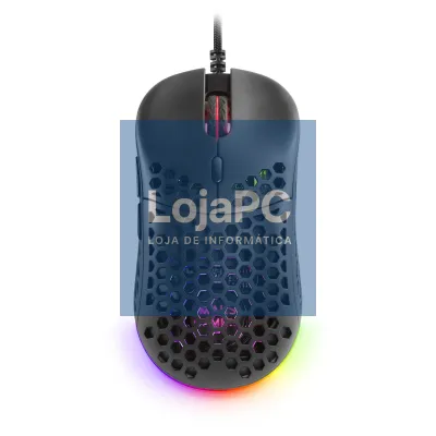MARS GAMING MM55 BLACK MOUSE, 12800DPI, EXTREME-LIGHT 55G, RGB, PARACORD, SOFT