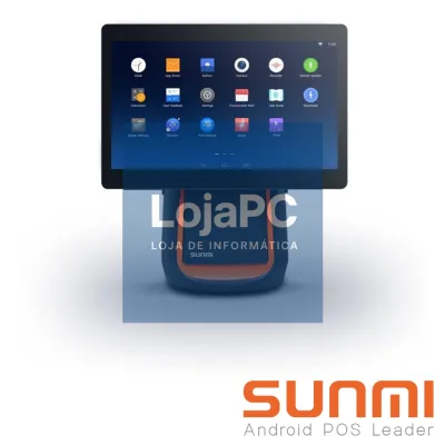 T2s, SUNMI OS, A9.0, 15.6" mono screen, 4GB+64GB, 80mm printer, Wifi, EU Adapter, 1-Y