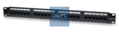 WP RACK 19  Patch Panel Cat.6 UTP 24 RJ45 ports 1U with cable management, Black