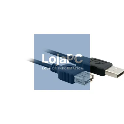 Cabo USB 2.0 A Macho/ USB 2.0 A Femea  0.35cm Preto
