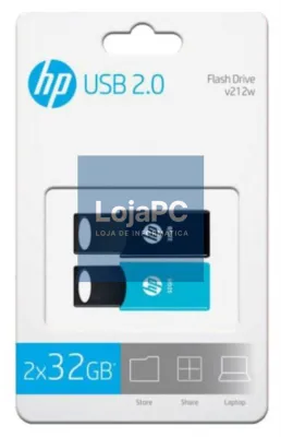 HP 2 x 32GB v212w USB 2.0 Twin Pack Pen Drive