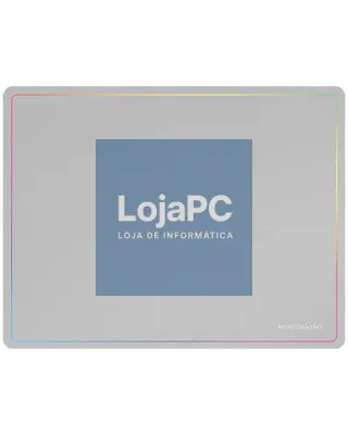 MARS GAMING MMP124 360X260MM GAMING MOUSEPAD RAINBOW LINE EDGE DESIGN NANO-TEXTILE & NON-SLIP NATURAL RUBBER BASE WHITE