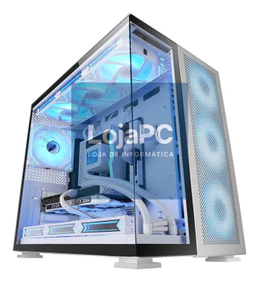 MARS GAMING MC-NOVA2 E-ATX COMPUTER CASE DOUBLE FRAMELESS CONTINUOUS FRONT AND SIDE TEMPERED GLASS PANELS FULL LIQUID COOLING SUPPOR