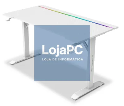 ALPHA GAMER Starla RGB White Gaming Desk
