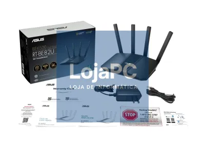 ASUS RT-BE82U Dual-band WiFi 7 802.11be Smart AiMesh Extendable Router 6500 Mbps Five 2.5GbE ports Up to 3 SSIDs for IoT Device