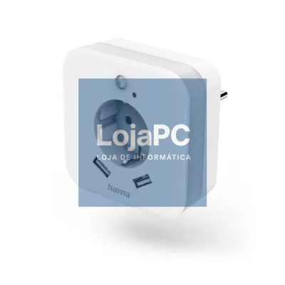 HAMA Adaptador tomada LED NIGHTLIGHT/3W/2 USB-A/1