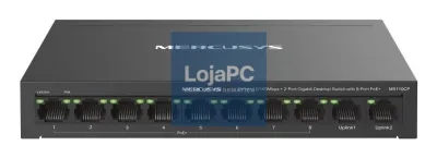 TP-LINK MERCUSYS 8-Port 10/100Mbps + 2-Port Gigabit Desktop Switch with 8-Port PoE+