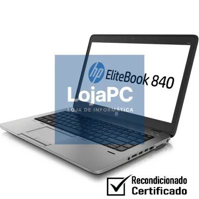 Portatil Recondicionado HP Elitebook 840G2 - Intel I5 5200 / DDR3 8GB / SSD 240GB / Ecrã 14" HD / Webcam / W10 Pro