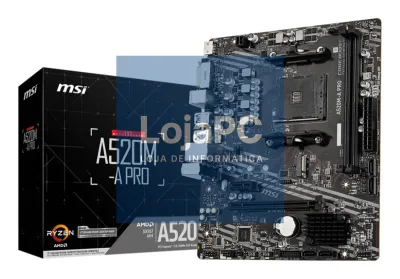 MSI A520M-A PRO AM4 2xDDR4 HDMI/DVI mATX MB