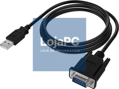 Conversor Adapter USB 2.0 > 1 x Serial 1.10m Preto