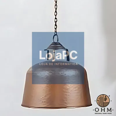 Candeeiro Ox em Metal Bronze Martelado